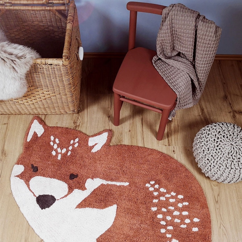 Tapis lavable loup Little Wolf (70 x 110 cm) (Nattiot) - Image 2