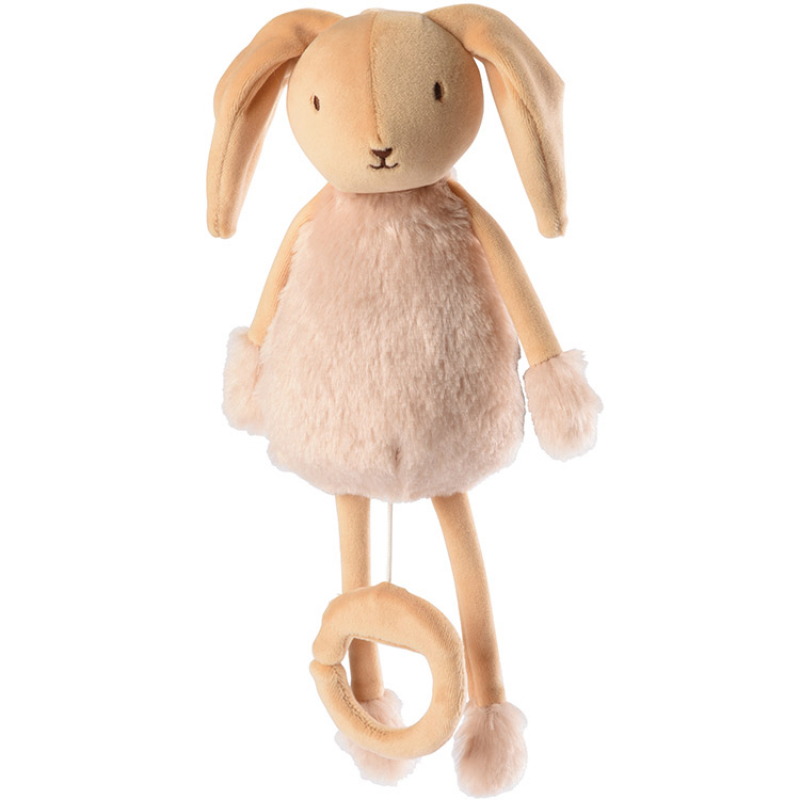 Peluche musicale Les doux Bidous Valentin le lapin (28 cm) (Pioupiou et Merveilles) - Image 1