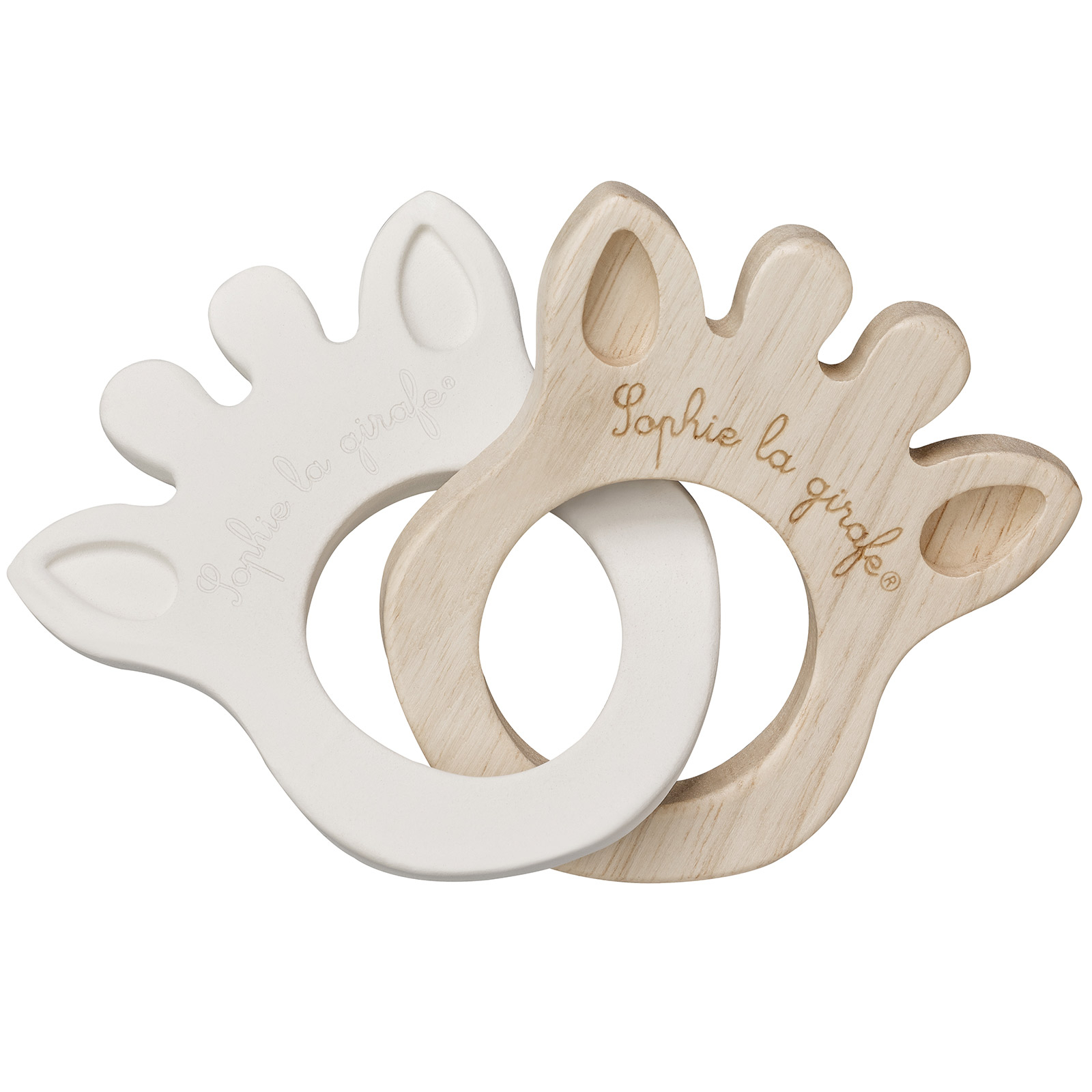 Jouet de dentition anneaux silhouette Rubber & Wood (Sophie la girafe) - Couverture