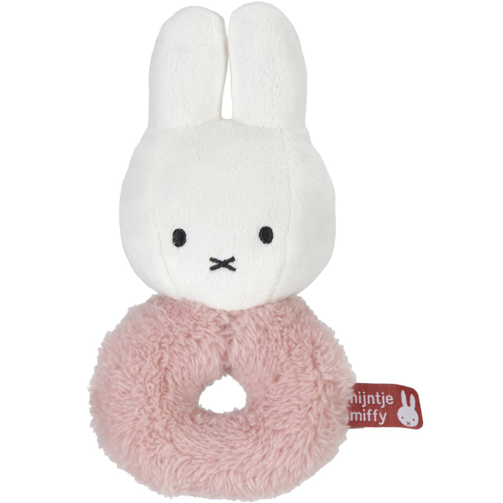 Hochet anneau Miffy fluffy rose (Pioupiou et Merveilles) - Image 1