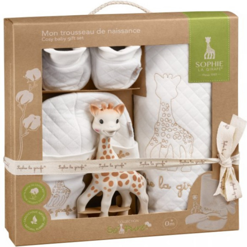 Coffret cadeau Mon trousseau de naissance Sophie la girafe So'pure (Sophie la girafe) - Image 1