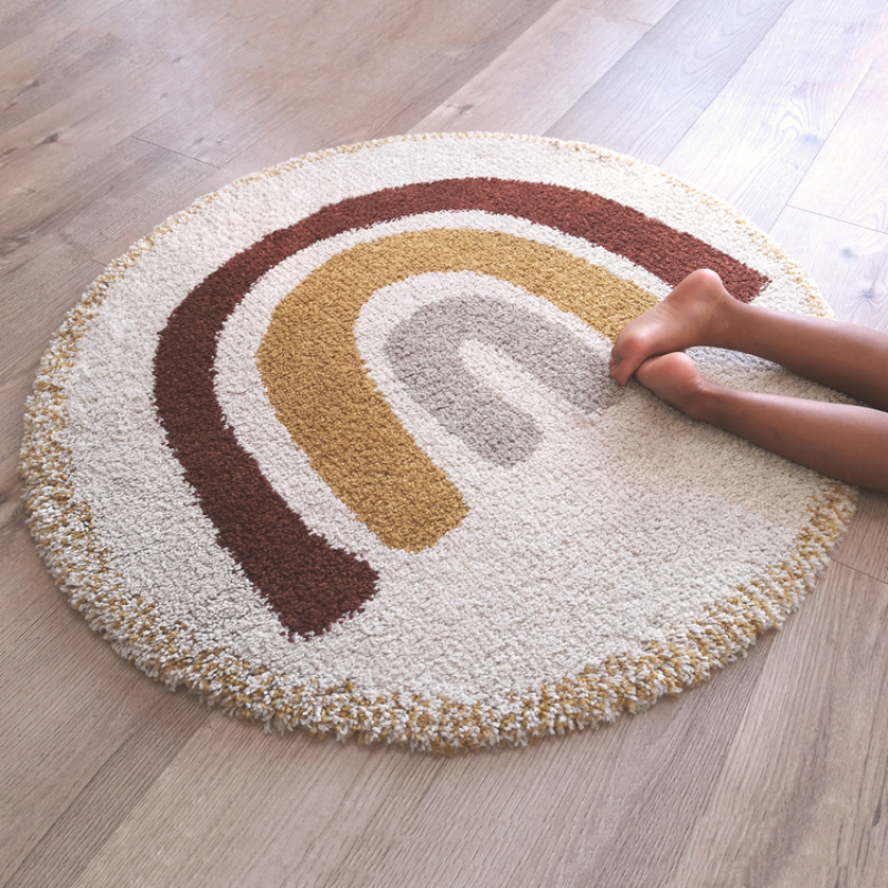 Tapis rond Bohemian arc-en-ciel (120 cm) (Nattiot) - Image 3