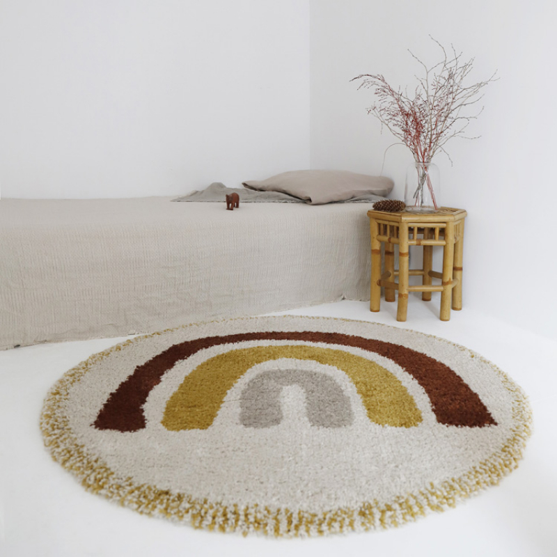 Tapis rond Bohemian arc-en-ciel (120 cm) (Nattiot) - Image 4