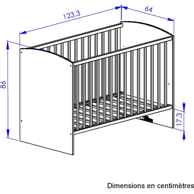 Lit bébé Arthur (60 x 120 cm) (Galipette) - Image 3