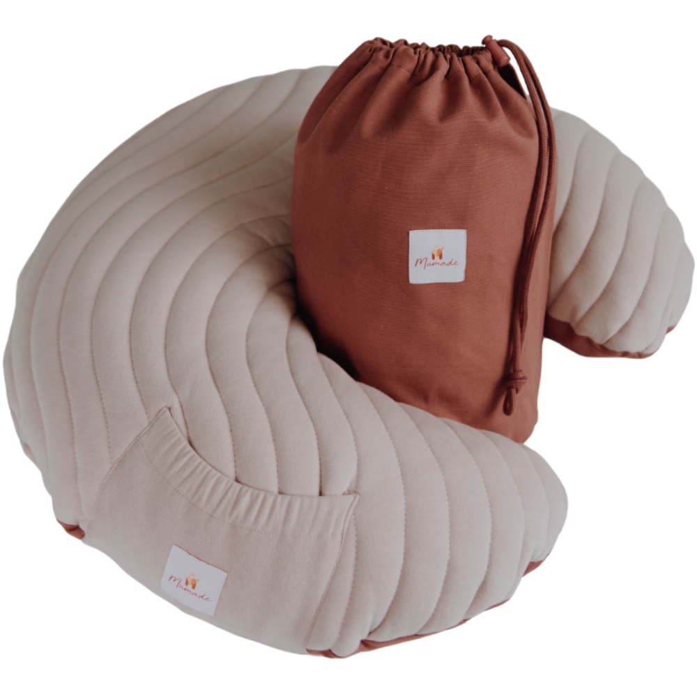 Coussin d'allaitement gonflable Liberty terracotta (Mumade) - Couverture