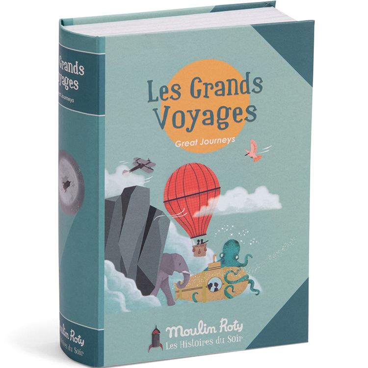 Lampe à histoires livre Les grands voyages (Moulin Roty) - Couverture