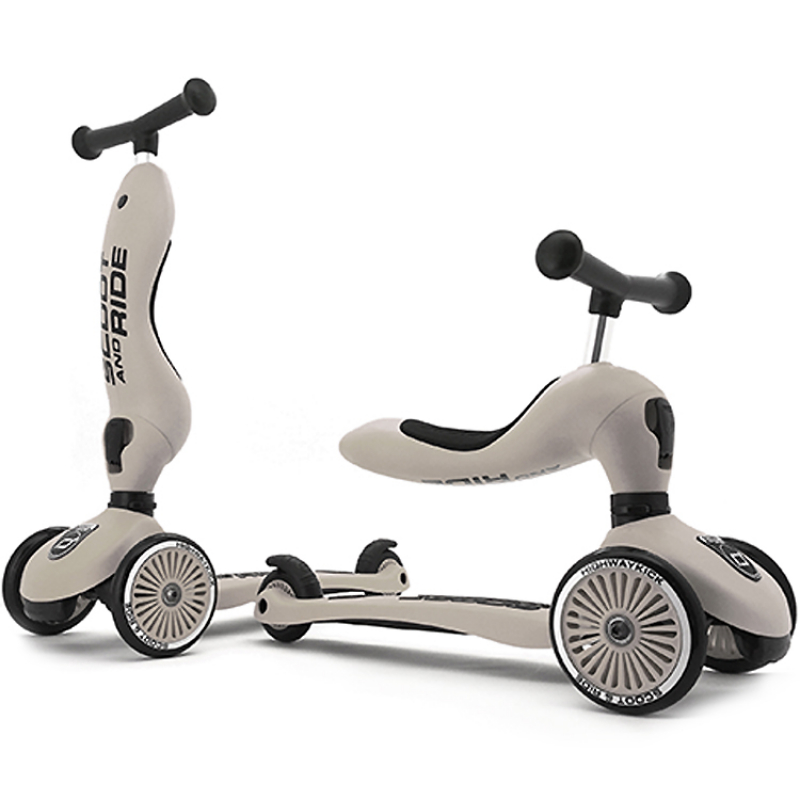 Porteur évolutif en trottinette Highwaykick 1 beige (Scoot And Ride) - Image 1