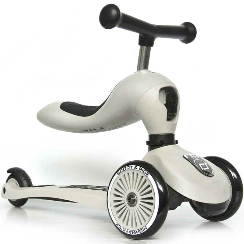 Porteur évolutif en trottinette Highwaykick 1 beige (Scoot And Ride) - Image 2