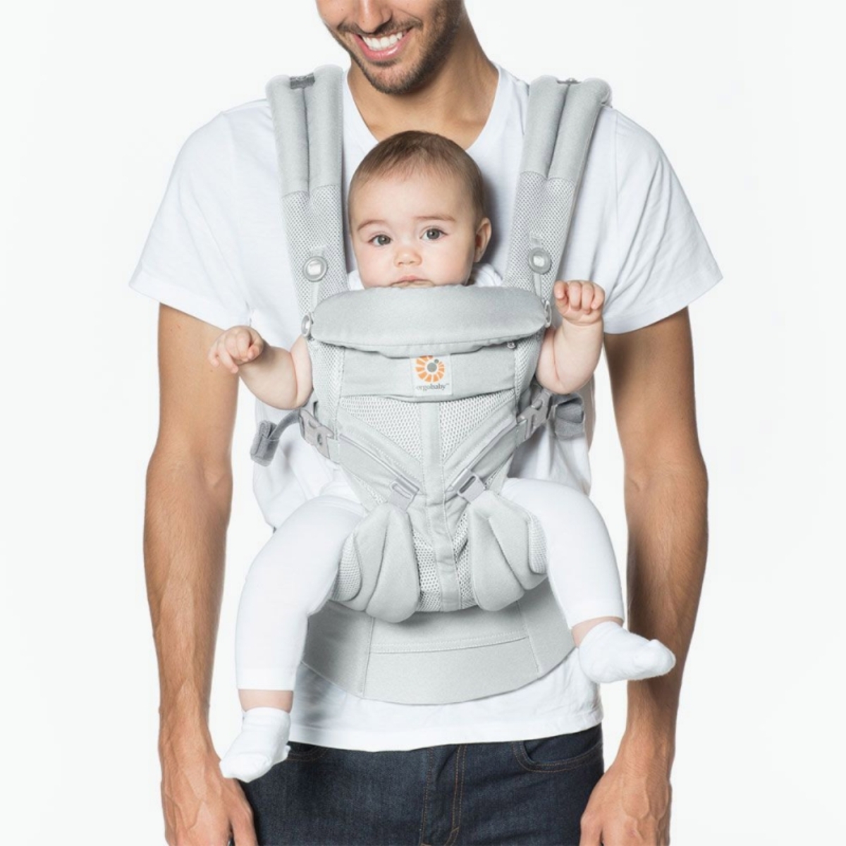 Porte bébé Omni 360 Cool Air Mesh gris perle (Ergobaby) - Image 2