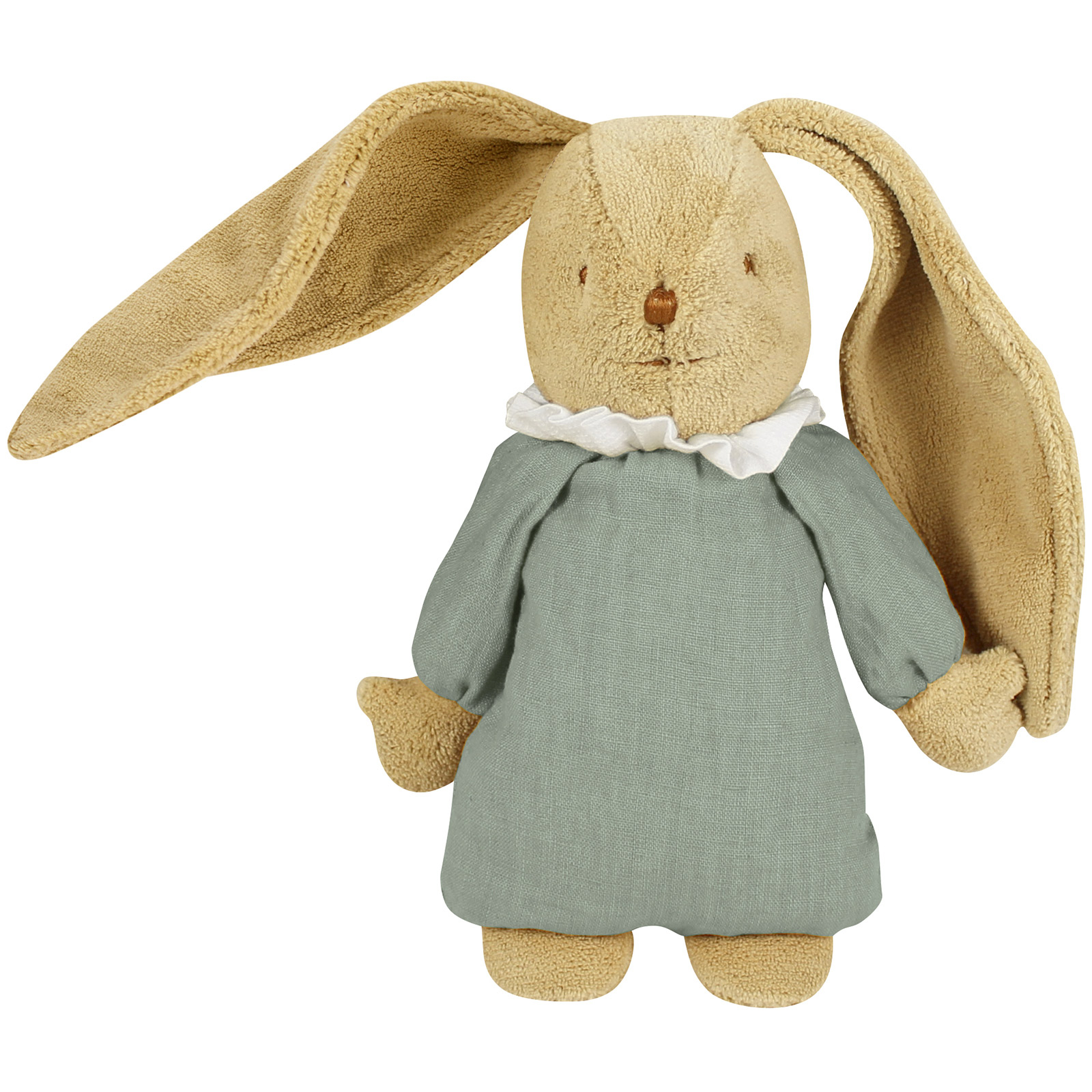 Peluche musicale lapin nid d'ange vert céladon (28 cm) (Trousselier) - Image 1