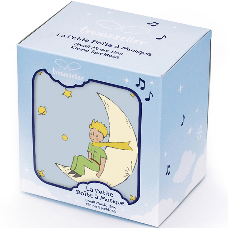 Boîte à musique cube Le Petit Prince bleu clair (Trousselier) - Image 2