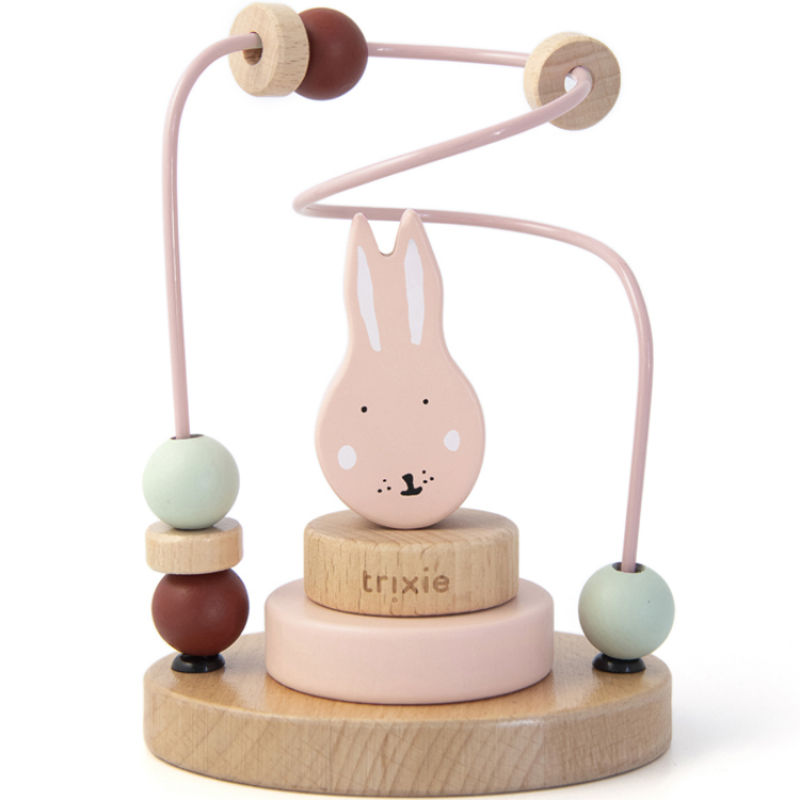 Boulier en bois avec tour à empiler lapin Mrs. Rabbit (Trixie) - Image 1