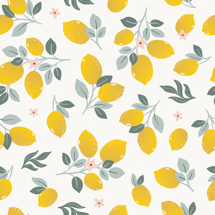 Papier peint citrons Lemons (50 cm x 10 m) (Lilipinso) - Image 1