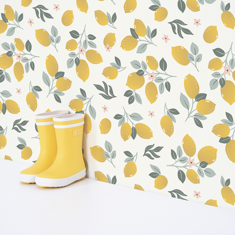 Papier peint citrons Lemons (50 cm x 10 m) (Lilipinso) - Image 3