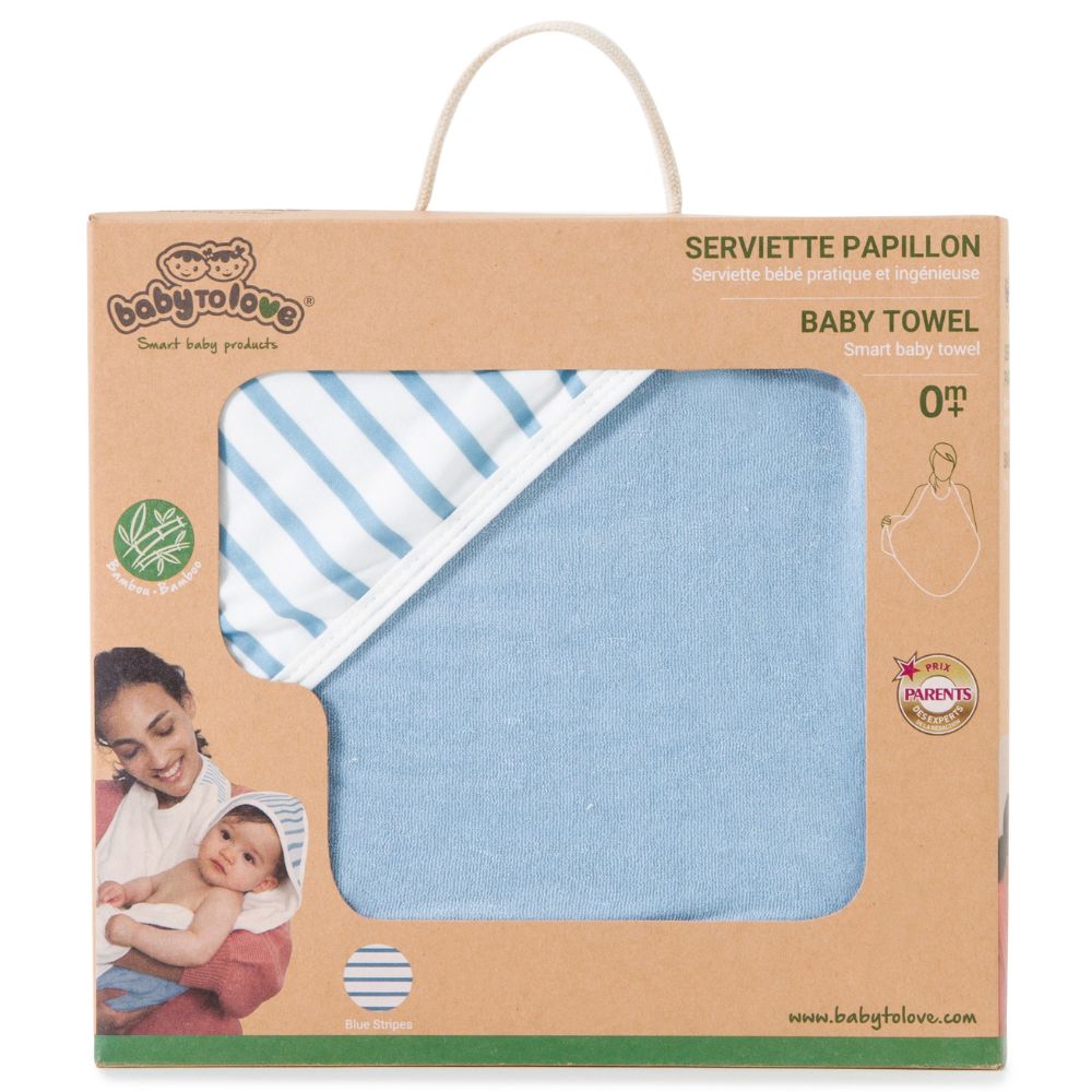 Serviette tablier de bain papillon Marinière (Baby to Love) - Image 2