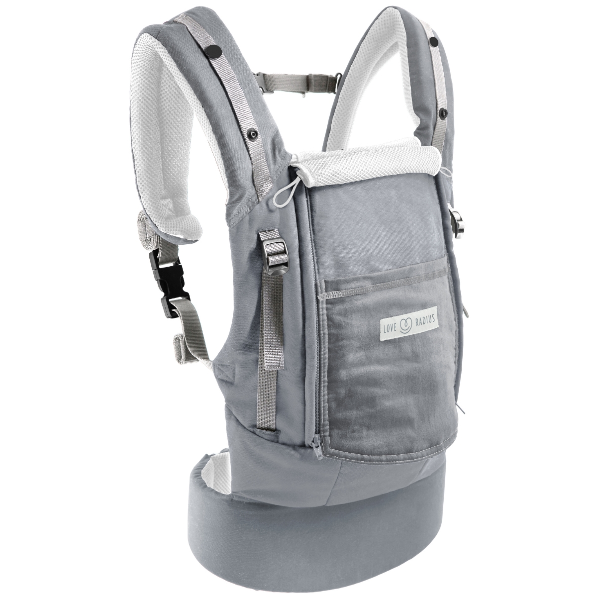 Porte bébé PhysioCarrier en coton gris (Love Radius) - Image 1