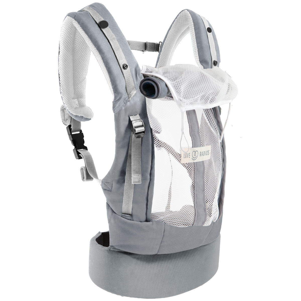 Porte bébé PhysioCarrier en coton gris (Love Radius) - Image 3