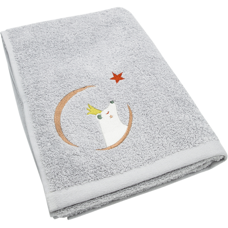 Serviette de bain grise Ours (50 x 100 cm) (L'oiseau bateau) - Image 2