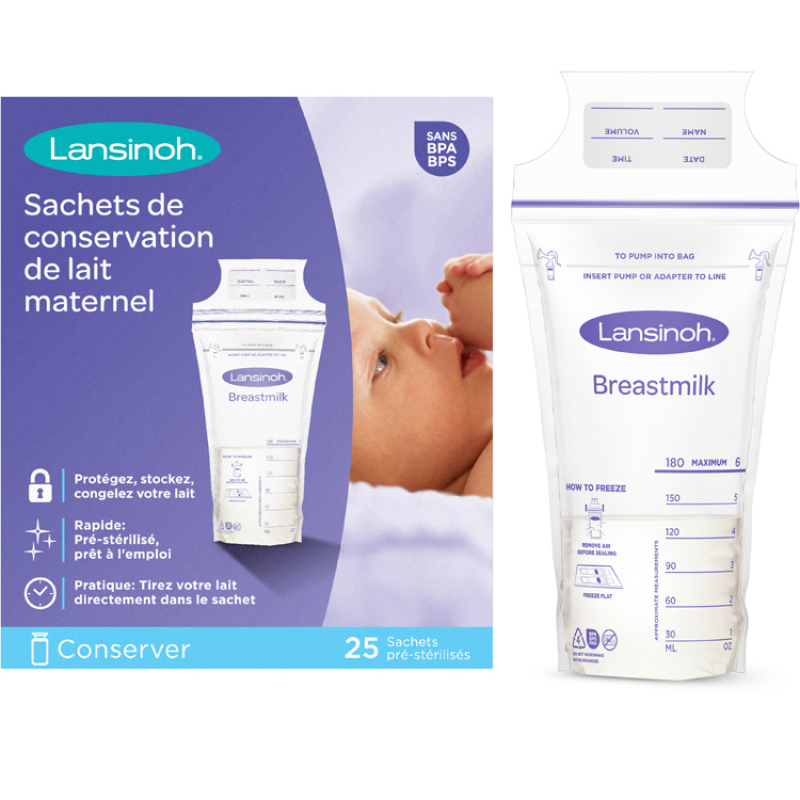 Sachets de conservation du lait maternel (25 sachets) (Lansinoh) - Image 3