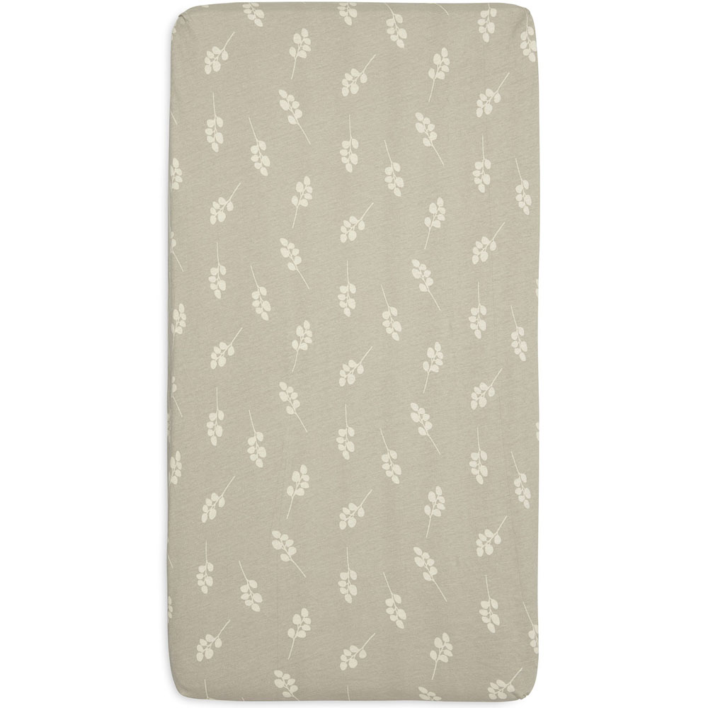 Drap housse en jersey Twig Olive Green (40 x 80 cm) (Jollein) - Image 3