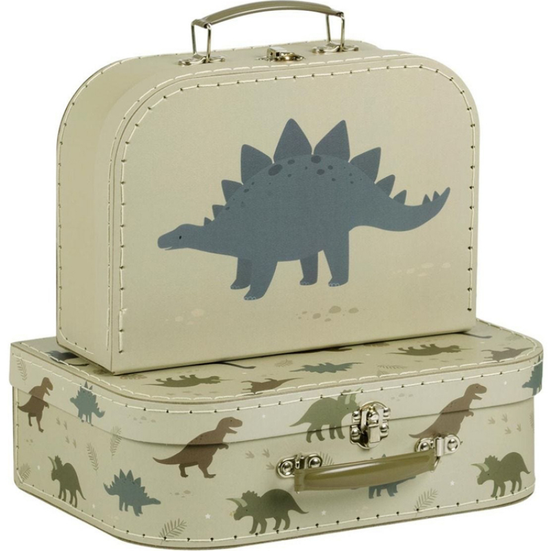 Lot de 2 valisettes de rangement Dinosaure (A Little Lovely Company) - Image 2