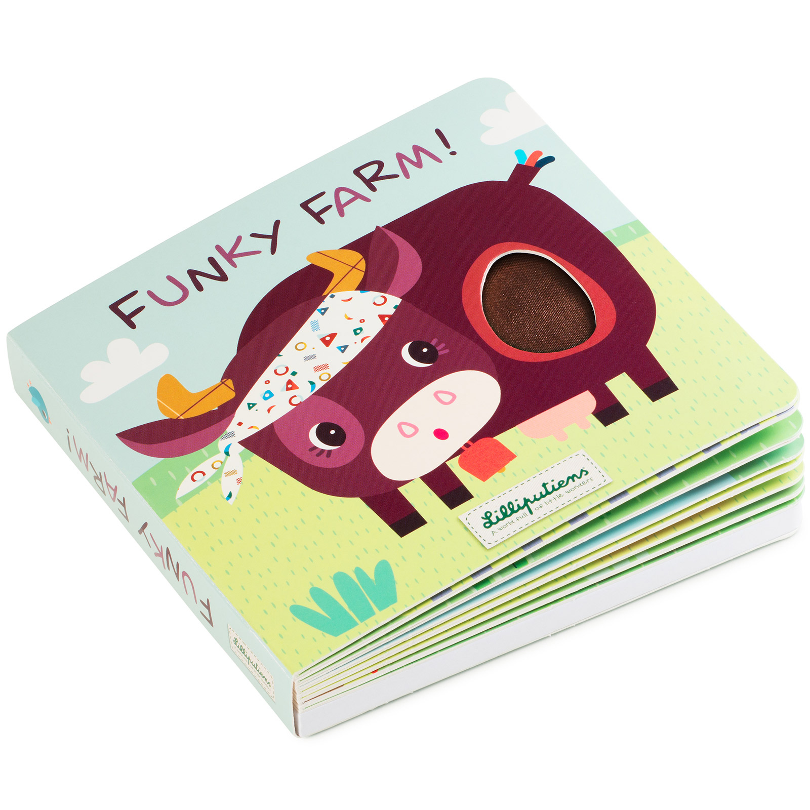 Livre tactile et sonore Funky Farm (Lilliputiens) - Image 1