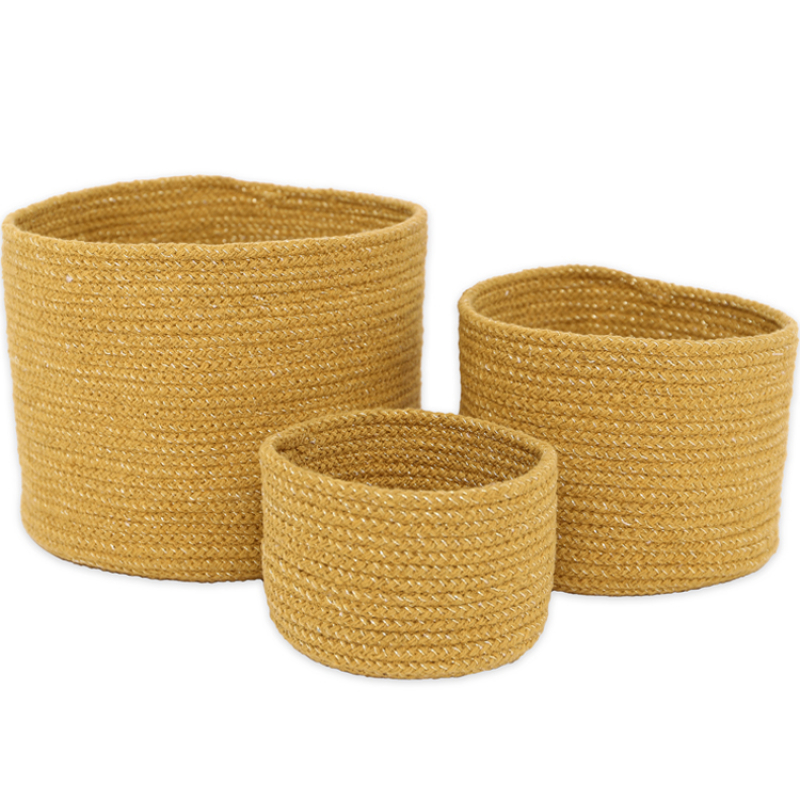 Lot de 3 paniers de rangement Ilse miel (Nattiot) - Image 1