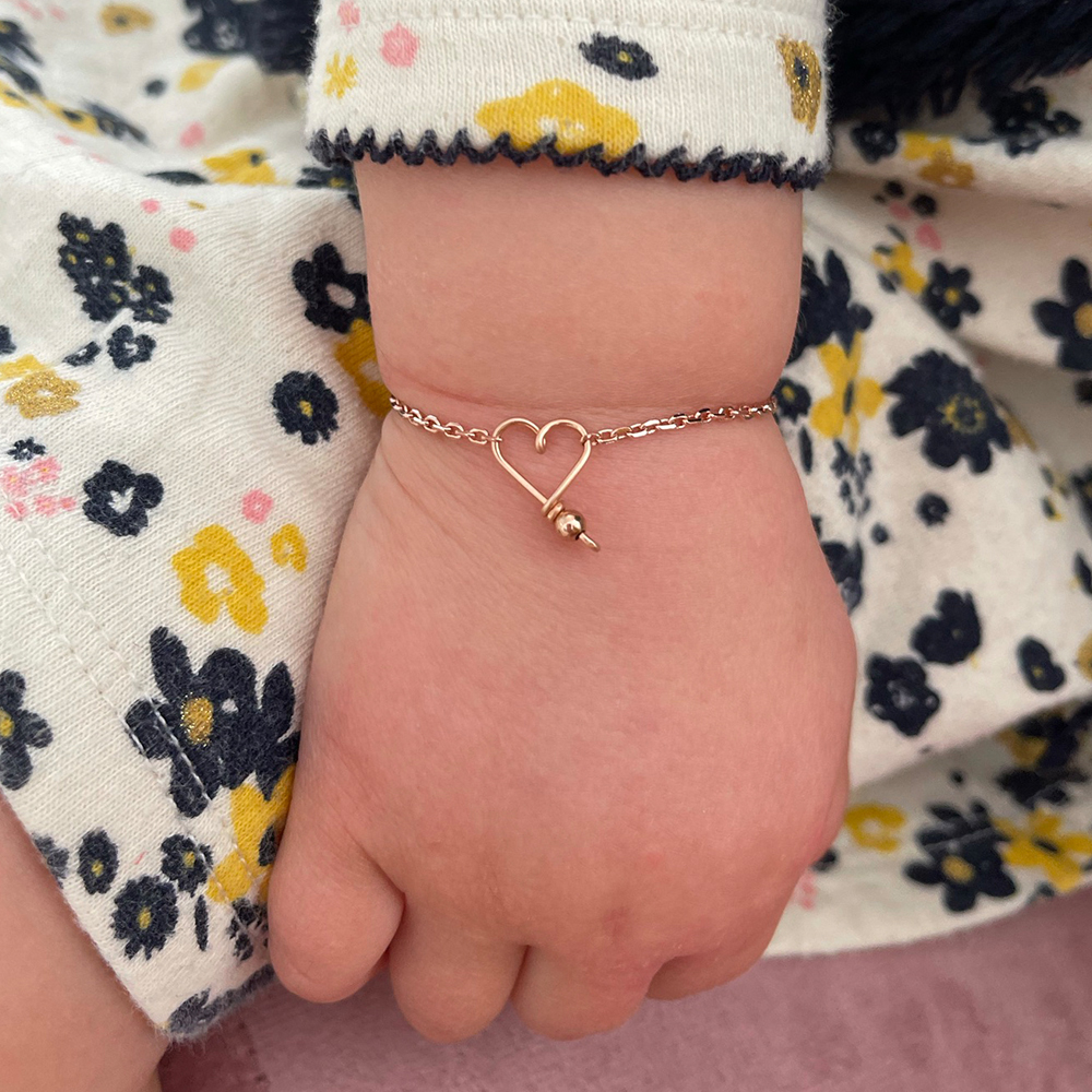 Bracelet chaîne Mon petit cœur goldfilled jaune (Padam Padam) - Image 1