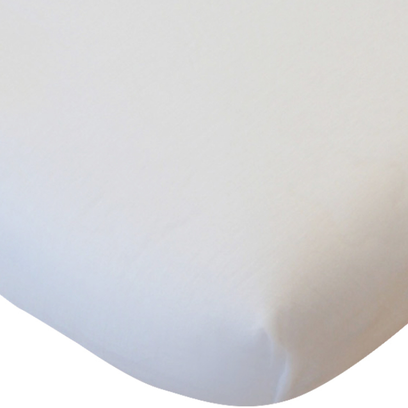 Drap housse en coton bio blanc (60 x 120 cm) (Kadolis) - Image 1