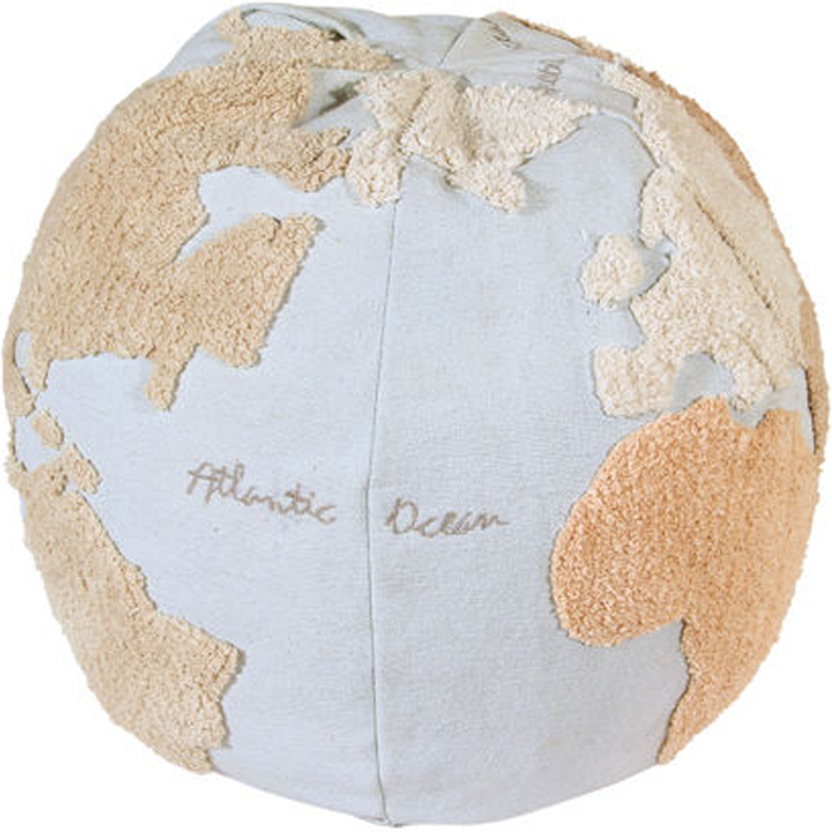 Pouf World Map Back-to-School (45 x 50 cm) (Lorena Canals) - Image 1