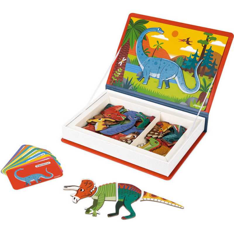 Jeu magnétique Magneti'Book Dinosaures (Janod) - Image 1