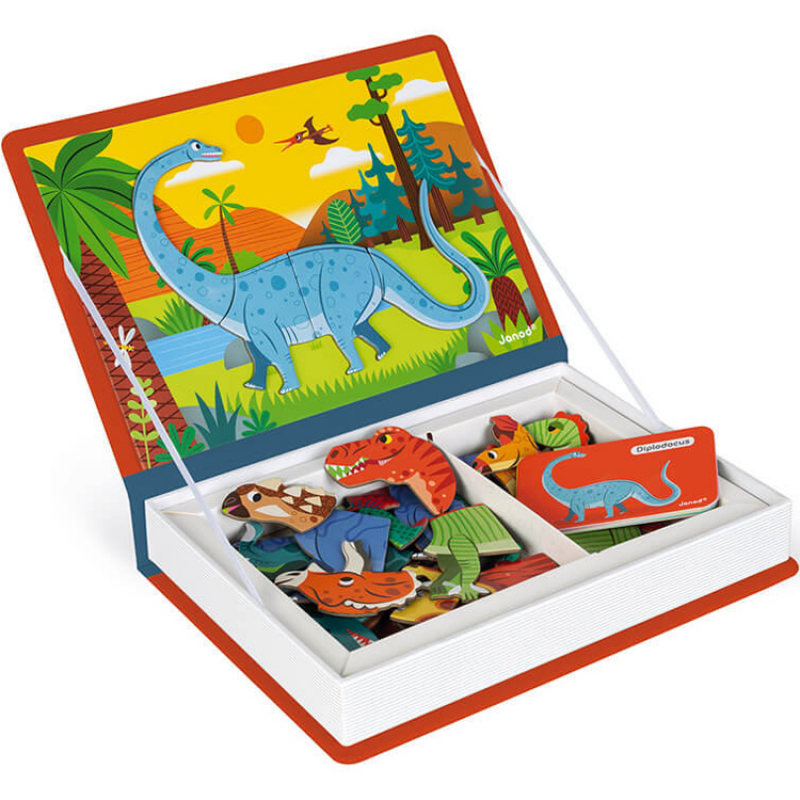 Jeu magnétique Magneti'Book Dinosaures (Janod) - Image 2