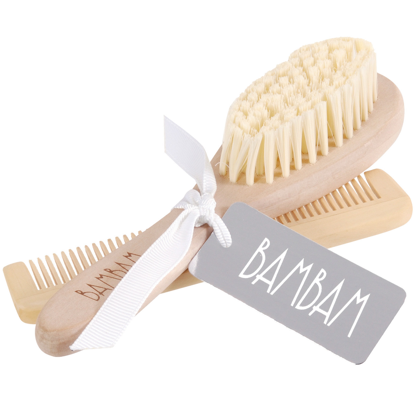 Peigne et brosse en bois (BAMBAM) - Couverture