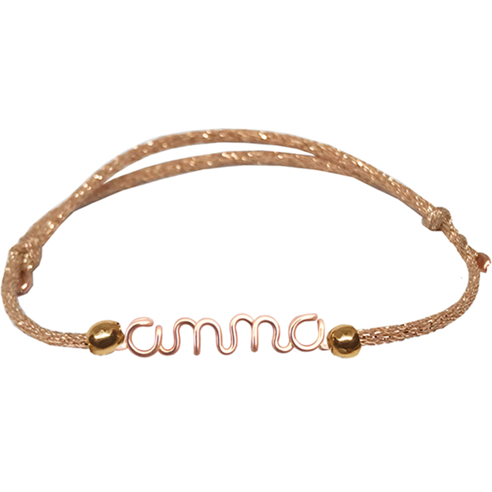 Bracelet cordon paillette Prénom goldfilled rose (personnalisable) (Padam Padam) - Couverture