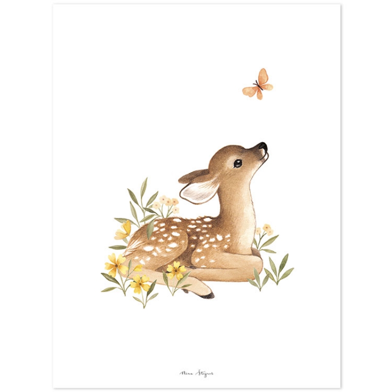 Affiche faon Oh deer (30 x 40 cm) (Lilipinso) - Image 1