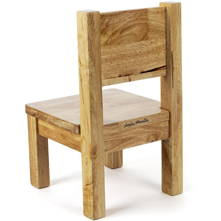 Lot de 2 chaises enfant en bois naturel (1-4 ans) (Pioupiou et Merveilles) - Image 3