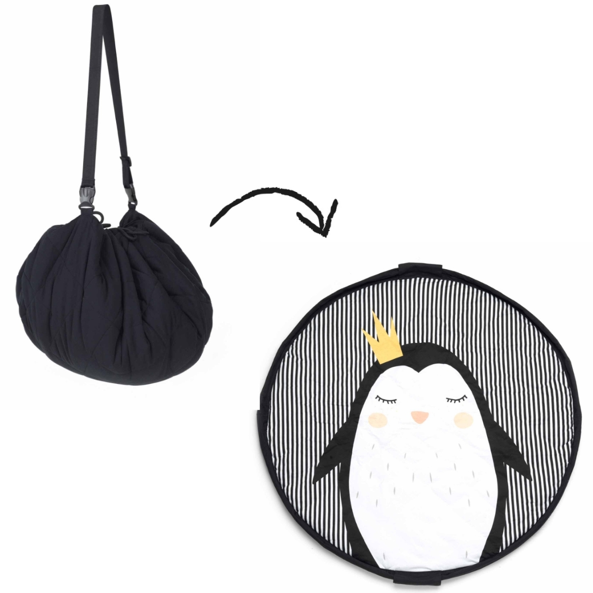 Tapis de jeu nomade 2 en 1 Soft Pingouin (Play&Go) - Image 1