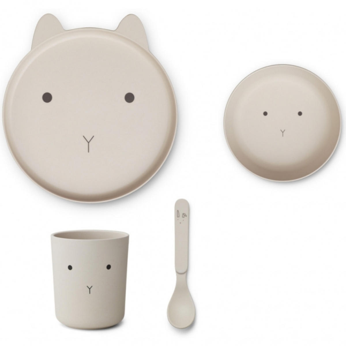 Coffret repas en bioplastique Brody lapin sandy (4 pièces) (Liewood) - Image 1