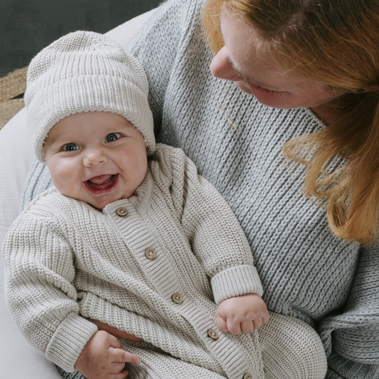 Bonnet bébé en teddy coton bio Soul Linen (0-3 mois) (Baby's Only) - Image 3