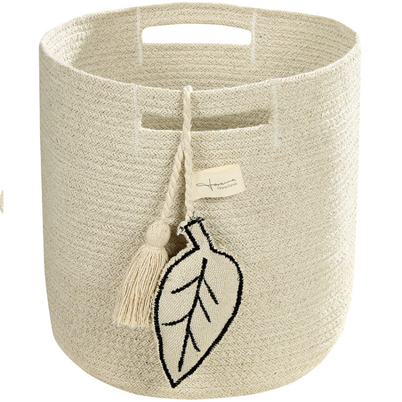 Panier de rangement Leaf en coton naturel (30 x 30 cm) (Lorena Canals) - Image 1